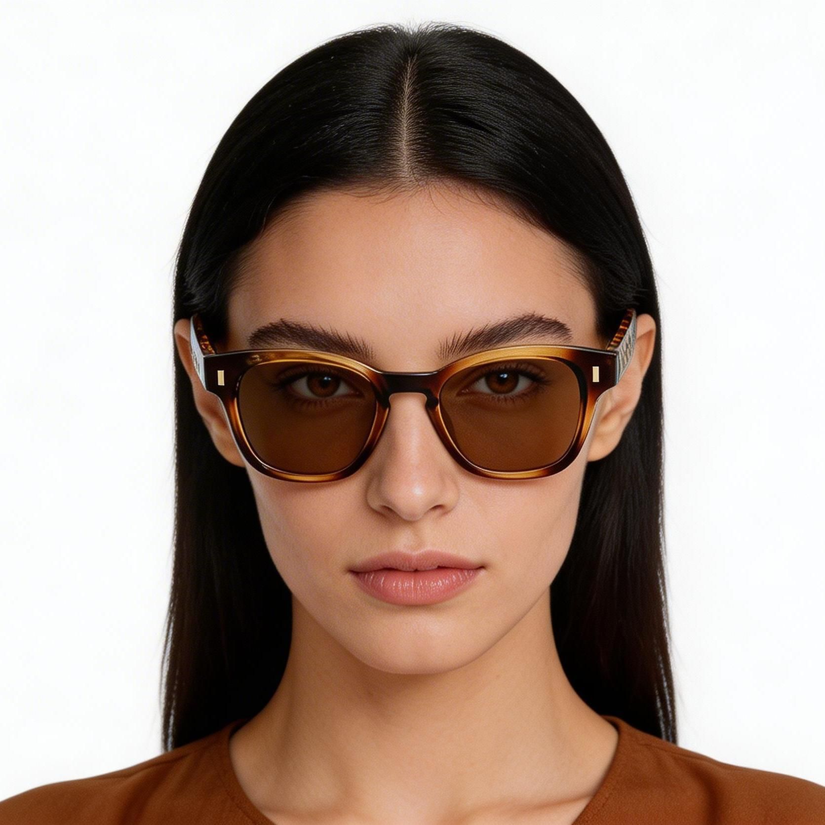 Oval Tortoiseshell Plastic Sunglasses #BS2503-0332