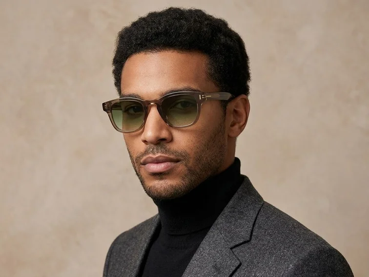 Oval Brown Plastic Sunglasses #BS2503-0333