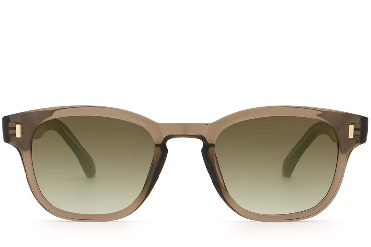 Oval Brown Plastic Sunglasses #BS2503-0333