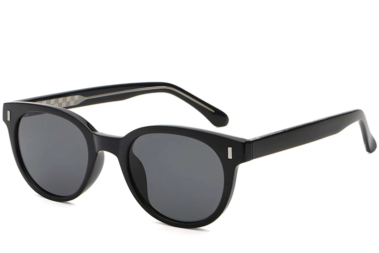 Oval Black Plastic Sunglasses #BS2503-0334