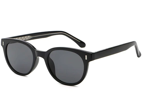 Oval Black Plastic Sunglasses #BS2503-0334