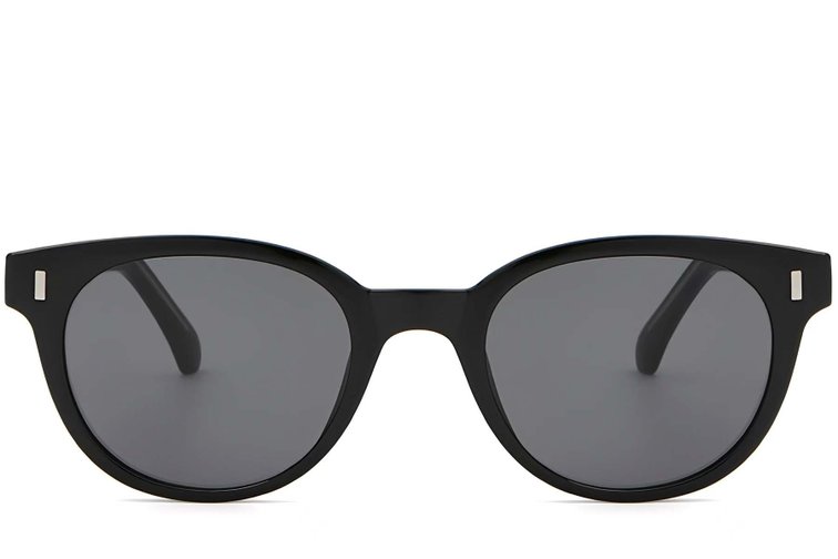 Gafas de sol ovaladas de plástico negro n.° BS2503-0334