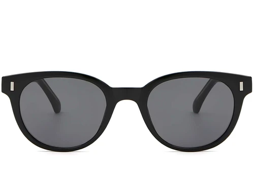 Oval Black Plastic Sunglasses #BS2503-0334