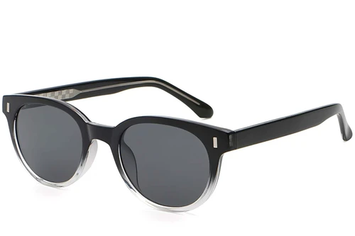 Oval Black Plastic Sunglasses #BS2503-0335