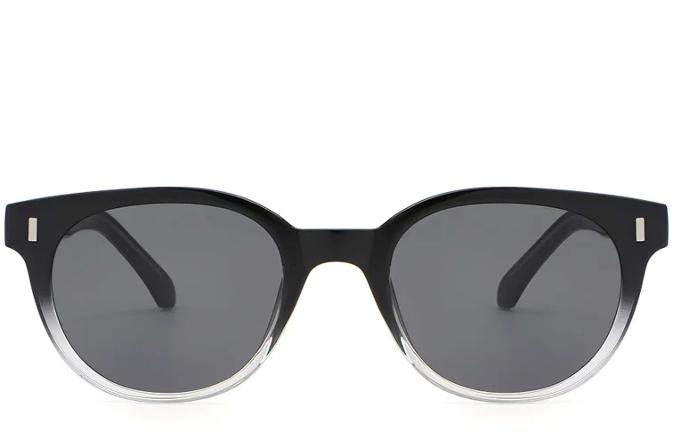 Oval Black Plastic Sunglasses #BS2503-0335