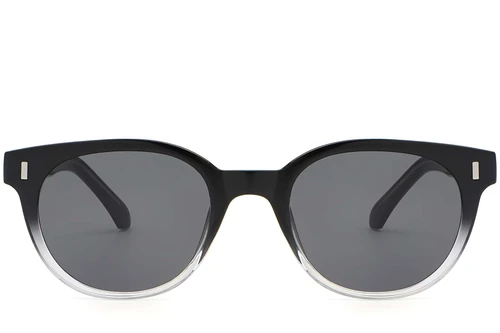 Oval Black Plastic Sunglasses #BS2503-0335