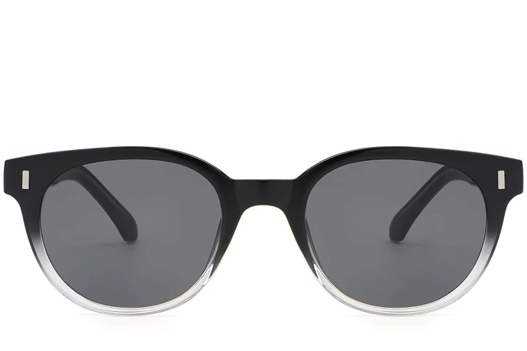 Gafas de sol ovaladas de plástico negro n.° BS2503-0335