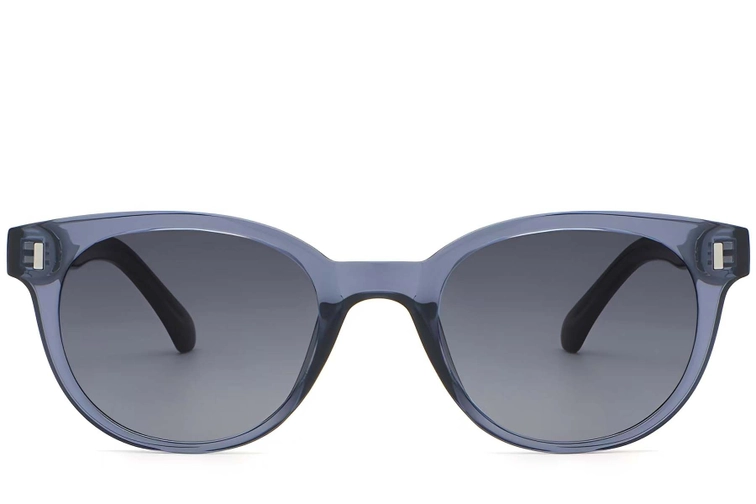 Oval Blue Plastic Sunglasses #BS2503-0336