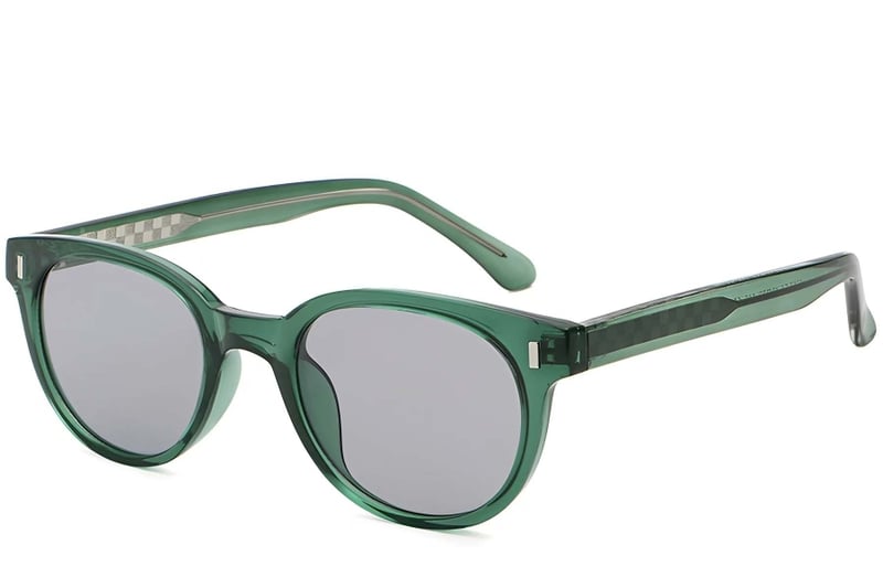 Oval Green Plastic Sunglasses #BS2503-0338