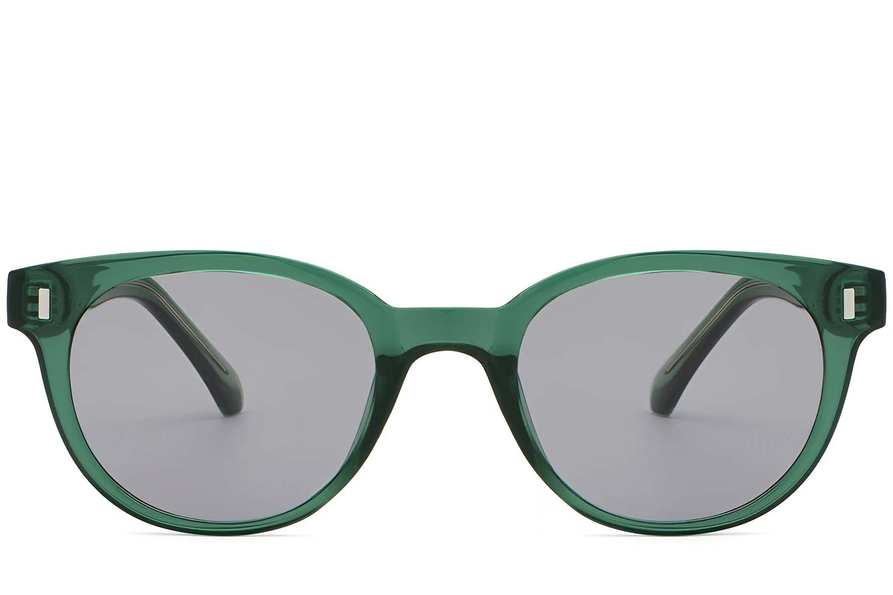 Oval Green Plastic Sunglasses #BS2503-0338