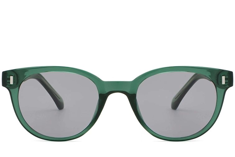 Oval Green Plastic Sunglasses #BS2503-0338
