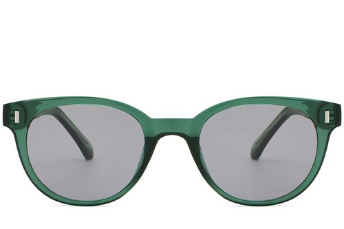 Ovale groene plastic zonnebril #BS2503-0338