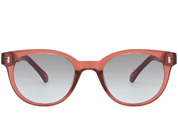 Oval Red Plastic Sunglasses #BS2503-0339