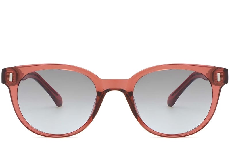 Oval Red Plastic Sunglasses #BS2503-0339