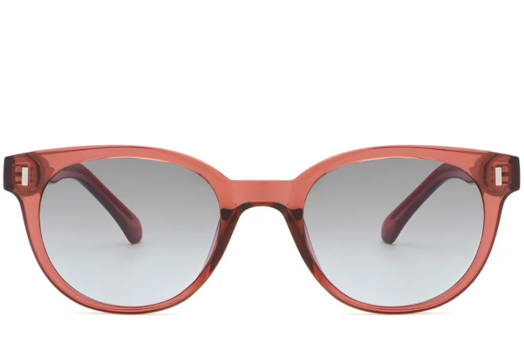 Oval Red Plastic Sunglasses #BS2503-0339