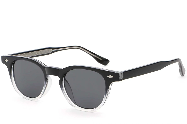 Oval Black Plastic Sunglasses #BS2503-0341