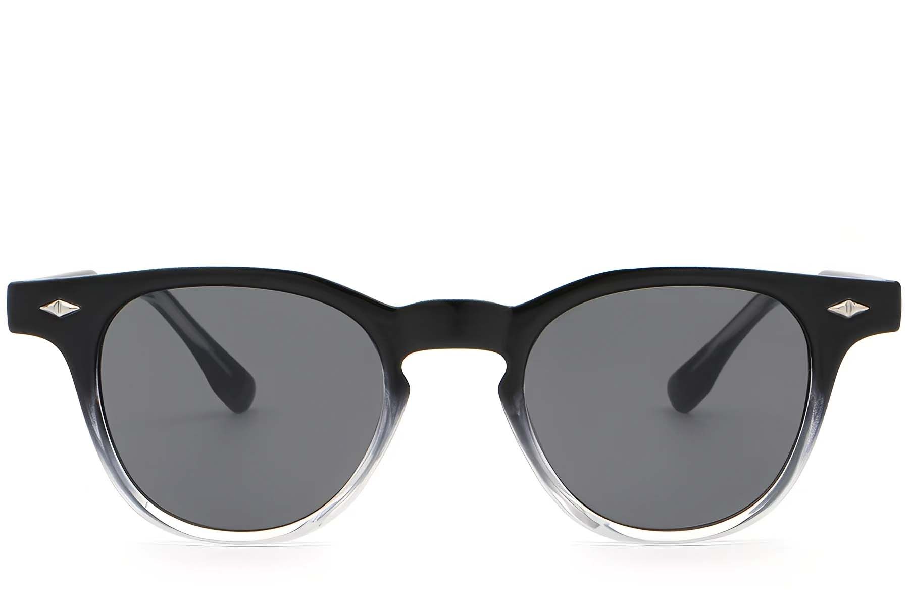Oval Black Plastic Sunglasses #BS2503-0341