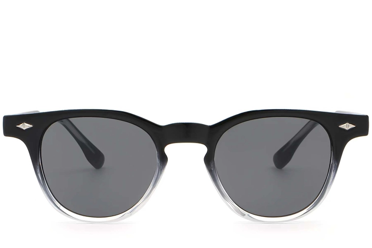 Oval Black Plastic Sunglasses #BS2503-0341