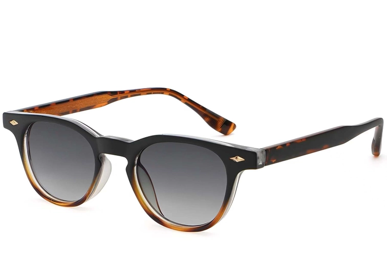 Oval Tortoiseshell Plastic Sunglasses #BS2503-0342