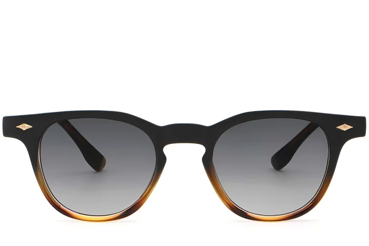 Gafas de sol ovaladas de plástico con diseño de carey n.° BS2503-0342