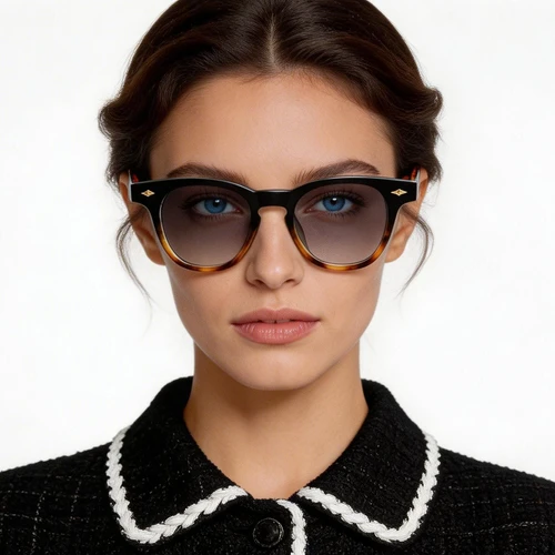 Oval Tortoiseshell Plastic Sunglasses #BS2503-0342