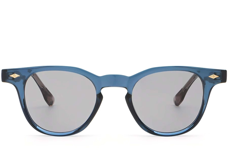 Oval Blue Plastic Sunglasses #BS2503-0343