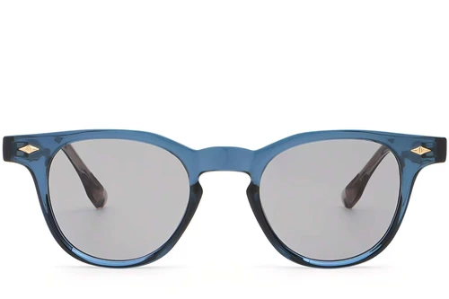 Oval Blue Plastic Sunglasses #BS2503-0343
