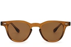 Ovale bruine plastic zonnebril #BS2503-0344
