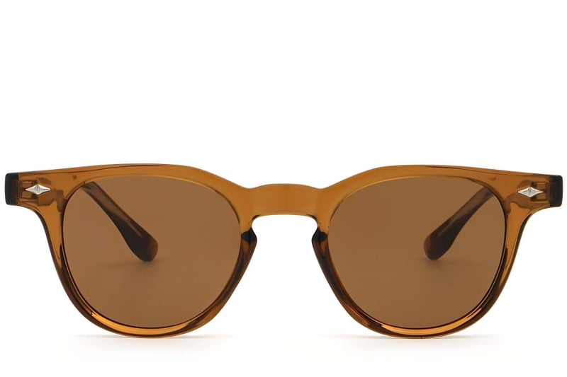 Ovale bruine plastic zonnebril #BS2503-0344