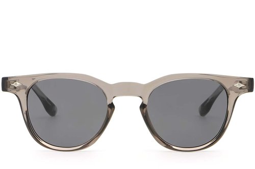 Lunettes de soleil ovales en plastique gris #BS2503-0345