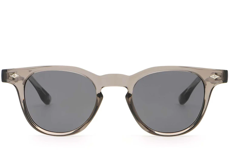 Oval Gray Plastic Sunglasses #BS2503-0345