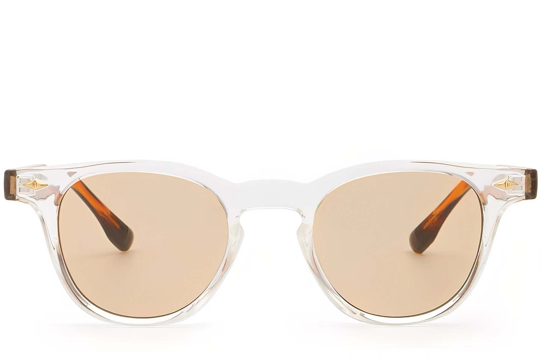 Ovale, transparente Kunststoff-Sonnenbrille #BS2503-0346