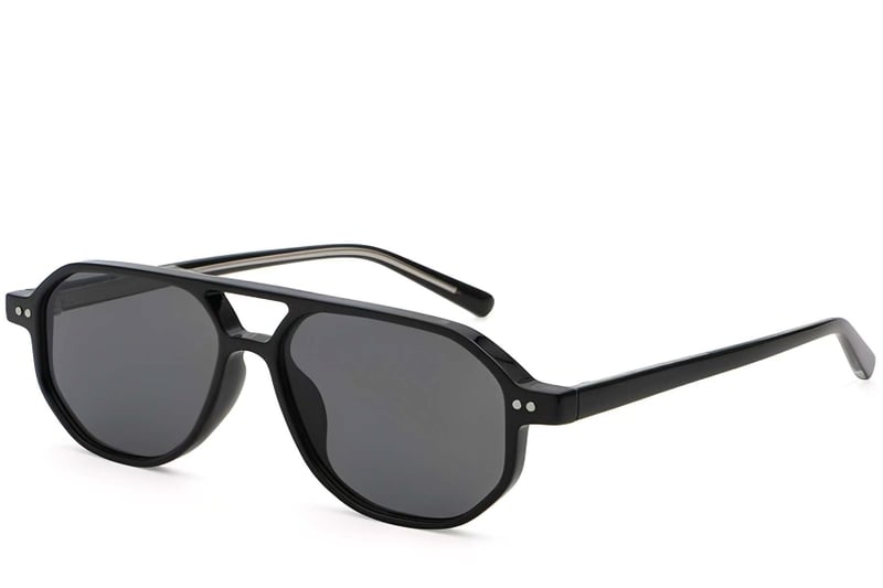 Aviator zwarte kunststof zonnebril #BS2503-0347