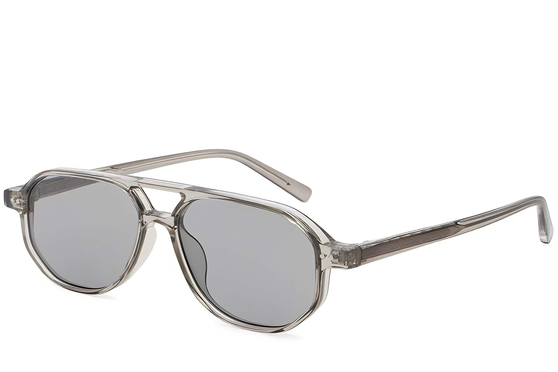 Aviator Grey Plastic Sunglasses #BS2503-0348