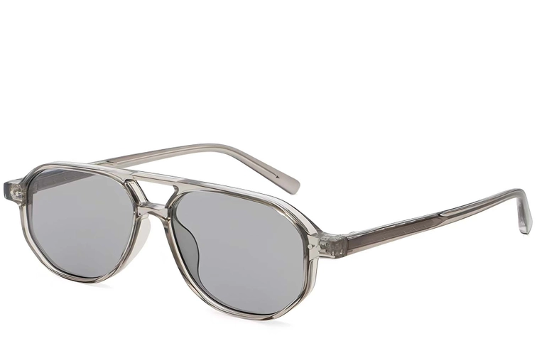 Aviator Grey Plastic Sunglasses #BS2503-0348