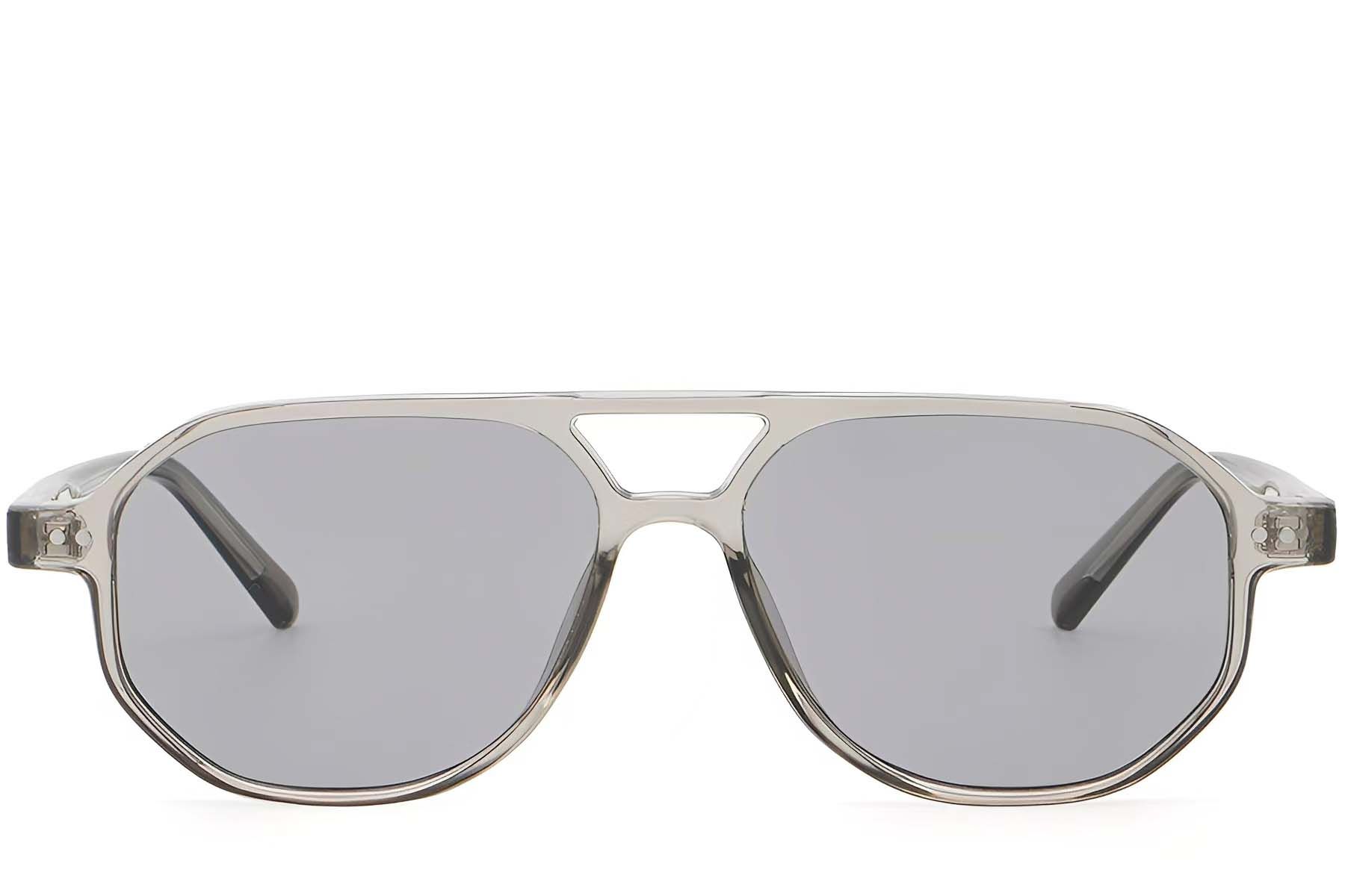 Aviator Grey Plastic Sunglasses #BS2503-0348