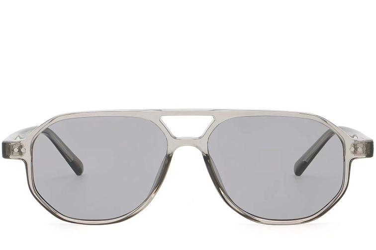 Aviator Grey Plastic Sunglasses #BS2503-0348
