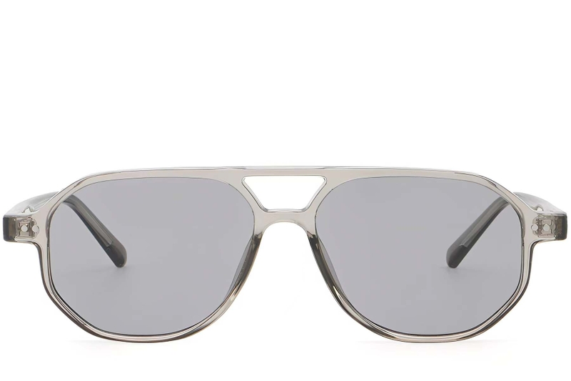 Aviator Grey Plastic Sunglasses #BS2503-0348