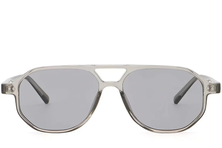 Aviator Gray Plastic Sunglasses #BS2503-0348