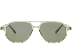 Aviator Green Plastic Sunglasses #BS2503-0351