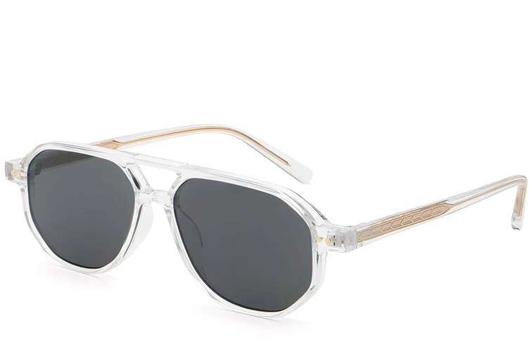 Aviator Transparent Plastic Sunglasses #BS2503-0352
