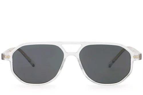 Lunettes de soleil aviateur en plastique transparent #BS2503-0352
