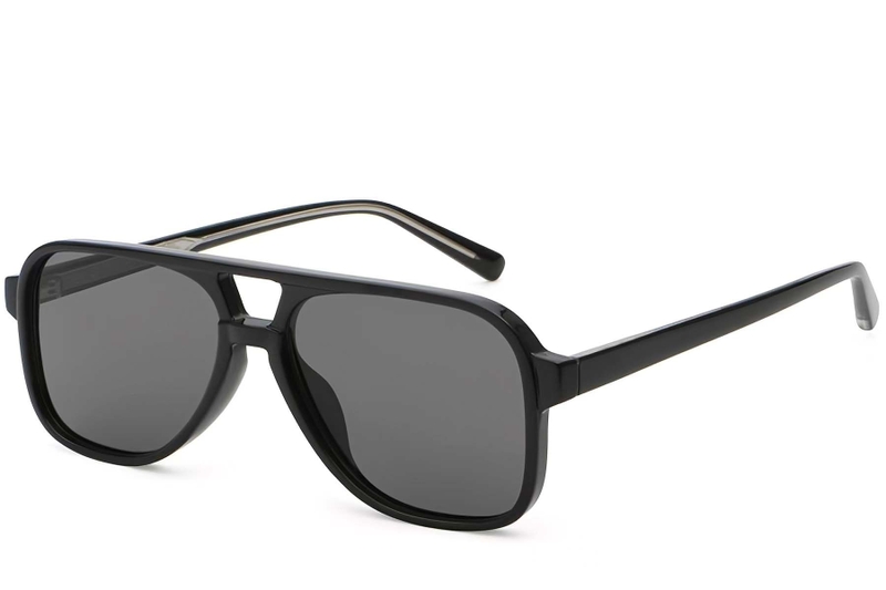 Aviator zwarte kunststof zonnebril #BS2503-0353