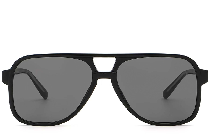Aviator zwarte kunststof zonnebril #BS2503-0353