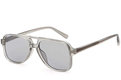 Aviator Grey Plastic Sunglasses #BS2503-0354
