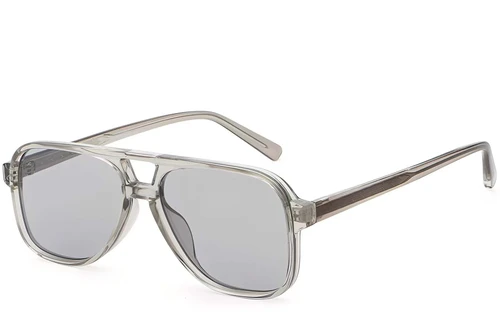 Aviator Grey Plastic Sunglasses #BS2503-0354