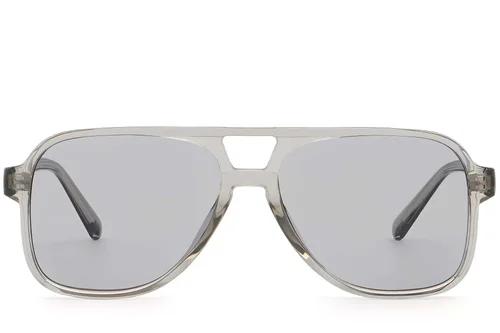 Lunettes de soleil aviateur en plastique gris #BS2503-0354