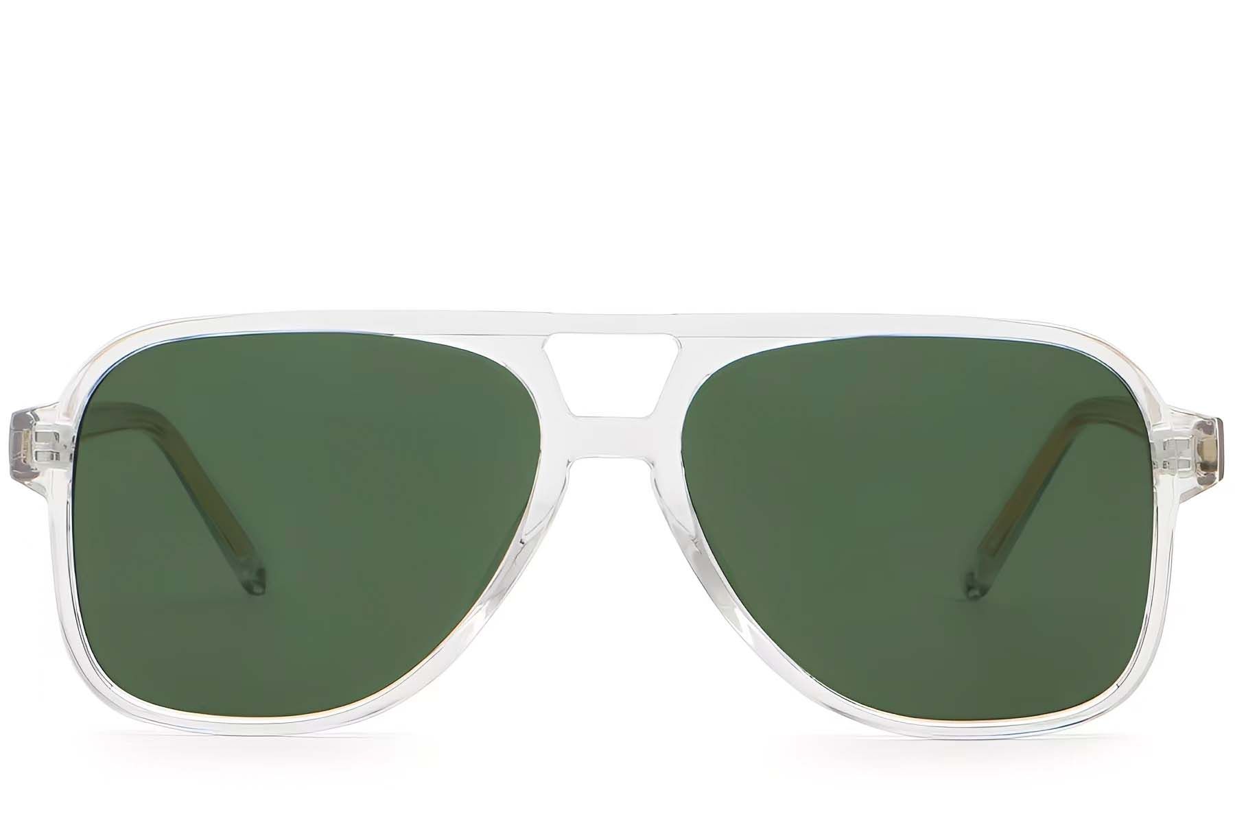 Aviator Transparent Plastic Sunglasses #BS2503-0358