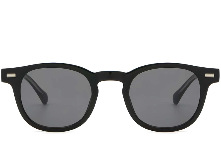 Oval Black Plastic Sunglasses #BS2503-0359