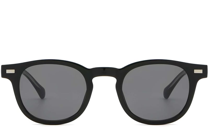 Oval Black Plastic Sunglasses #BS2503-0359